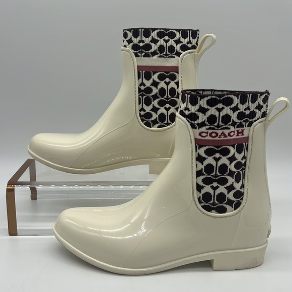 Coach Rivington Rain Bootie Chalk - Picture 2 of 12